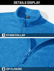 แจ็กเก็ตผู้ชายโอเวอร์ไซส์มีซิปสีล้วนน้ำหนักเบา, เสื้อโค้ทอุ่นลำลองมีกระเป๋า - Product Image 4