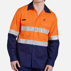 Vêtements de travail personnalisés chemise à manches longues haute visibilité chemise de sécurité à manches longues vêtements de travail réfléchissants chemise à manches longues - Product Image 1