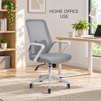 Chaise de bureau ergonomique en maille, réglable en hauteur, pivotante, pour ordinateur, conférence, poste de travail, mobilier commercial, base en nylon