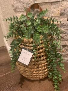 Cesta de almacenamiento colgante de nuevo diseño 2024, cesta tejida de jacinto de agua, Color personalizable para el hogar, organizador, decoración de muebles - Product Image 4