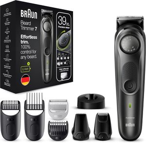 Braun BT7350เครื่องโกนหนวดเคราสำหรับผู้ชายเครื่องเล็มหนวดเครา7เส้นการตั้งค่าความยาว39อุปกรณ์เสริม6ชิ้นเหมาะสำหรับใบหน้าและเครา BT7350 - Product Image 1