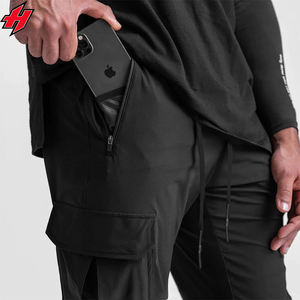 กางเกงคาร์โก้ผู้ชายเอวกลางผ้าทอลายทแยงอเนกประสงค์พร้อมกระเป๋าข้างกางเกงลำลองทรงตรงพอดีตัวสไตล์ใหม่ - Product Image 2