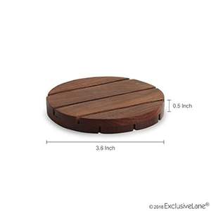 Sous-verre en bois de forme ronde moderne de qualité supérieure pour la maison, l'hôtel et le bureau - Product Image 4