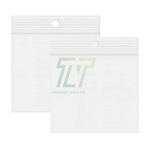 Sac en plastique PE transparent à fermeture éclair avec logo personnalisé pour le stockage durable des vêtements de la maison - Product Image 1