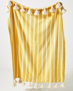 Soft Pastel Striped Cotton Chenille <b>Sofa</b> <b>Cover</b> Embroidered Logo Decorative Woven Throw for Baby's <b>Bed</b> or Home Use - Product Image 5