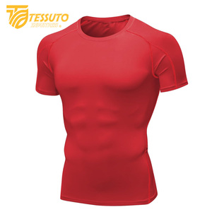 Jogging Wear Men's Gym Sports Verano Camiseta de compresión de manga corta Ropa para correr Yoga Fitness Tight Active Top para hombres - Product Image 1