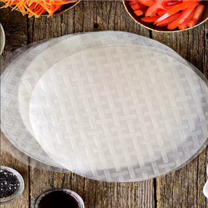 Papel de Arroz Redondo Estándar de 22 cm para Rollitos Primavera, Comida Vietnamita de Exportación, Perfecto para Mercados Internacionales - Product Image 1