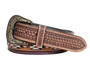 High Quality Hand crafted Customized Design Western <b>Leather</b> <b>belt</b> with Embroidery from Wholesale supplier - Product Image 3