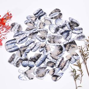 Paire d'opale de dendrite naturelle Fournisseur de pierres précieuses Paire de cabochons Prix de gros Meilleure qualité Paire de pierres précieuses Fabrication de bijoux - Product Image 3