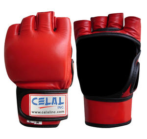 Guantes Mma al por mayor logotipo personalizado entrenamiento lucha medio dedo PU cuero boxeo - Product Image 2