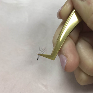 Pince à épiler professionnelle KIMBEL pour extension de cils Volume rond Pointe en fibre d'acier inoxydable Pince à épiler personnalisée 12cm Antistatique et durable - Product Image 2