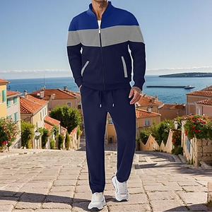 Último diseño invierno hombres chándal conjunto casual manga larga personalizado color chándal para la venta subido por Dress Sports - Product Image 5