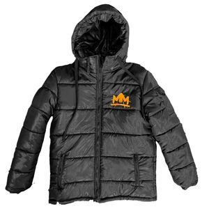 Chaqueta Acolchada con Capucha para Hombre, Diseño Acolchado, Cierre de Cremallera, Chaqueta Ligera de Invierno, Ropa de Abrigo Informal para Exteriores - Product Image 1