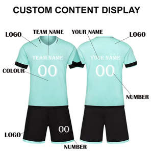 High GSM Customizable Quick Dry Breathable Lightweight Soft Fabric Soccer Wear Set OEM/ODM Product Custom Soccer Jerseys - Product Image 5