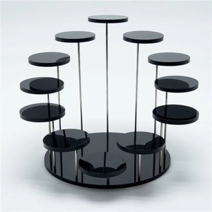 2025 Precio de fábrica Soporte de exhibición de acrílico multiredondo moderno de moda para joyería y artículos decorativos Organizador de mesa - Product Image 5