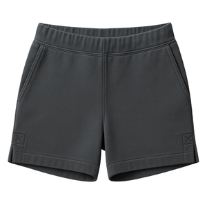 Shorts de Felpa Francesa Color Carbón para Mujer, 100% Algodón Orgánico de Lujo, Preencogido, Certificado GOTS, Ajuste Clásico, Shorts Deportivos Suaves de Primera Calidad - Product Image 1