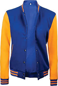 Chaqueta universitaria corta personalizada Letterman en colores para mujeres damas con parches bordados de chenilla personalizados al por mayor - Product Image 2