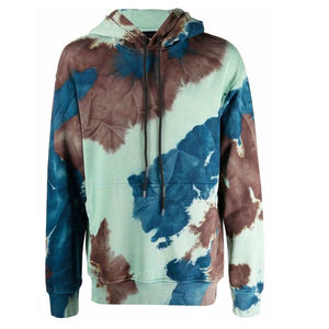 Hiver 2026 Sweat à capuche pour homme uni tie-dye 100% Coton Streetwear Écologique Couleur et taille personnalisables - Product Image 1