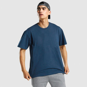 T-shirt col rond en bambou biologique écologique de haute qualité pour hommes T-shirts unis biologiques en gros - Product Image 3