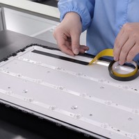 Pita Perekat PET Hitam Dua Sisi dengan Lapisan Kertas Kuning Perekat Akrilik 30-205um untuk Modul Backlight FPC OLED Kustom OEM