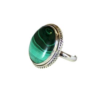 2025 haute qualité Malachite 925 argent bague en pierres précieuses fête personnalisée technologie de canal classique OEM Offre Spéciale mode féminine - Product Image 2