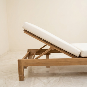 Chaise longue de plage en teck massif avec corde tressée pour hôtel de luxe, piscine, patio, mobilier de jardin, directement de l'usine - Product Image 2