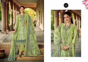 Collection de matériel de robe imprimée numérique en coton auto-broderie Salwar Kameez pour la fête et les vêtements décontractés Style indien et pakistanais - Product Image 3