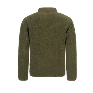 Vestes Sherpa en toile personnalisées à manches longues col montant Logo avant Écologique Respirant Hiver Chaud Style High Street pour hommes - Product Image 4