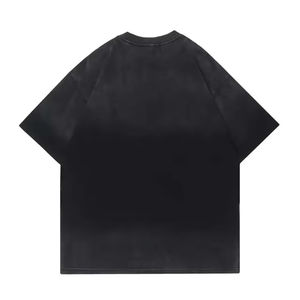 Personalizado peso pesado sobre el tamaño de algodón Boxy Fit gota hombro camiseta Vintage recortada pantalla impresa desgastada camiseta hombres - Product Image 6