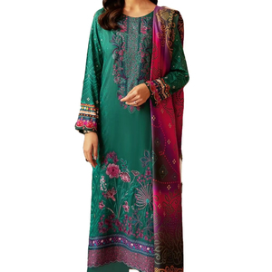 ชุดเดรสสไตล์ปากีสถานสำหรับผู้หญิงชุดเดรสสนามหญ้าสไตล์เกาหลีดีไซน์ใหม่ไม่เย็บติด - Product Image 1