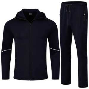 Vente en gros de sweats pour hommes, vêtements d'entraînement, pantalons de survêtement à col montant, costume pour hommes, style sportif tendance - Product Image 3