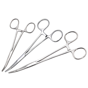 Pinces hémostatiques chirurgicales en acier inoxydable réutilisables – Options courbées et droites - Product Image 4