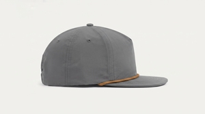 Gorra Snapback Gris de 6 Paneles con Visera Plana, de Poliéster, con Logotipo en Relieve, Ajustable, Unisex, Casual, con Patrón de Letras - Product Image 4