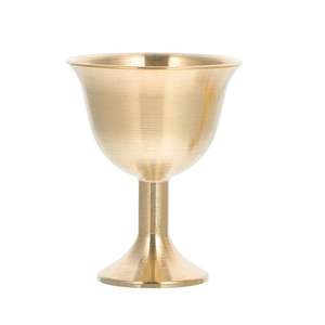En stock : Calice en laiton fini, verre à vin, style nordique, décoration de table, gobelet à vin en métal de luxe pour l'église - Product Image 4