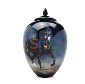 Urna tallada floral hecha a mano para cenizas grandes cenizas de perros hechas a mano cremación personalizadas - Product Image 1