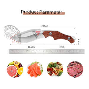 Cuchillo de Caza de Hoja Fija de Acero de Damasco de Grado Industrial Personalizado, Mango de Madera, OEM Personalizable, Garantía de 3 Años - Product Image 6