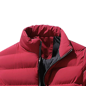 Chaqueta acolchada ligera de alta calidad para hombre Cuello alto de tendencia superior con logotipo frontal Diseño más demandado a bajo precio - Product Image 3