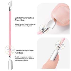 ชุดเครื่องมือตัดหนังกำพร้าและดันหนังกำพร้า LUMINEX IMPEX LUB=22 พร้อมด้ามจับสีชมพู ทำจากสแตนเลส น้ำหนักเบา - Product Image 2