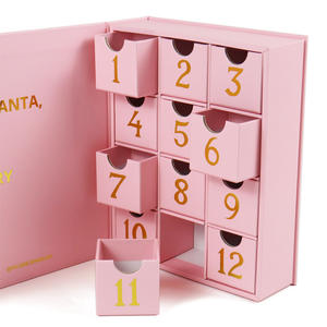 <span class=keywords><strong>Couronne</strong></span> gagner boîte en carton personnalisé 12 jours vide calendrier <span class=keywords><strong>de</strong></span> <span class=keywords><strong>l</strong></span>'<span class=keywords><strong>avent</strong></span> boîte beauté et maquillage bijoux emballage mystère indien doux - Product Image 3