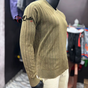 Suéter de cuello redondo de manga larga para hombre de alta calidad y sudadera de punto informal cálida para otoño e invierno y venta al por mayor de OEM ODM - Product Image 4
