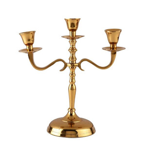 Soporte dorado para luz de té recién llegado, decoración navideña de Metal para fiestas, soporte para velas de hierro con embalaje en caja - Product Image 3