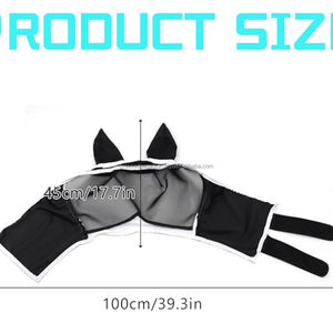 Custom logo <b>Fly</b> Horse Cover Anti-Mosquito Breathable Mesh Horse Riding Professional Safe Horse Decoration Equestrian Supplies - Product Image 4