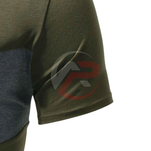 Precio al por mayor de los hombres 100% algodón camiseta Multi-Panel Slim Fit Camisa con logotipo personalizado impreso - Product Image 4