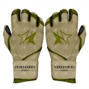 Meilleurs gants de frappeur de baseball pour hommes Logo personnalisé en cuir et PU Gants de frappeur de baseball à vendre - Product Image 1