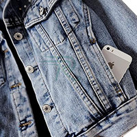 Chaqueta Vaquera de Invierno para Mujer, Estilo Casual Vintage, Transpirable, Ecológica, con Hombros Caídos y Dos Bolsillos en el Pecho, Gran Venta