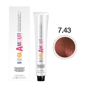 GLAMOUR PROFESSIONAL Crème colorante pour cheveux de qualité supérieure sans ammoniaque 100 ml Tous types de cheveux Teintes cuivrées permanentes Huile d'argan Vitamine - Product Image 4