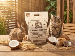Litière pour chat en blé propre et moelleuse, parfum noix de coco, écologique, granulés naturels agglomérants pour hamsters, chats et lapins 10L - Product Image 5