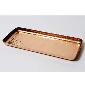 Plateau de service en cuivre classique royal en forme de carré martelé Plateau en cuivre populaire avec logo personnalisé - Product Image 6