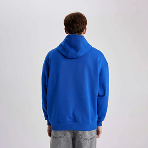 Sudadera con Capucha Extra Grande para Hombre, Informal, 100% Algodón, Ecológica, Transpirable, de Manga Larga, Holgada, Bordada, para Invierno - Product Image 4