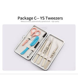 Kit de pinzas para pestañas fáciles de sostener para una colocación precisa de pestañas Kit de pinzas para pestañas de extensión con construcción duradera - Product Image 3